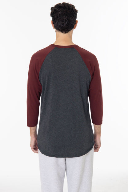 FF53 - 3/4 Sleeve Poly Cotton Raglan