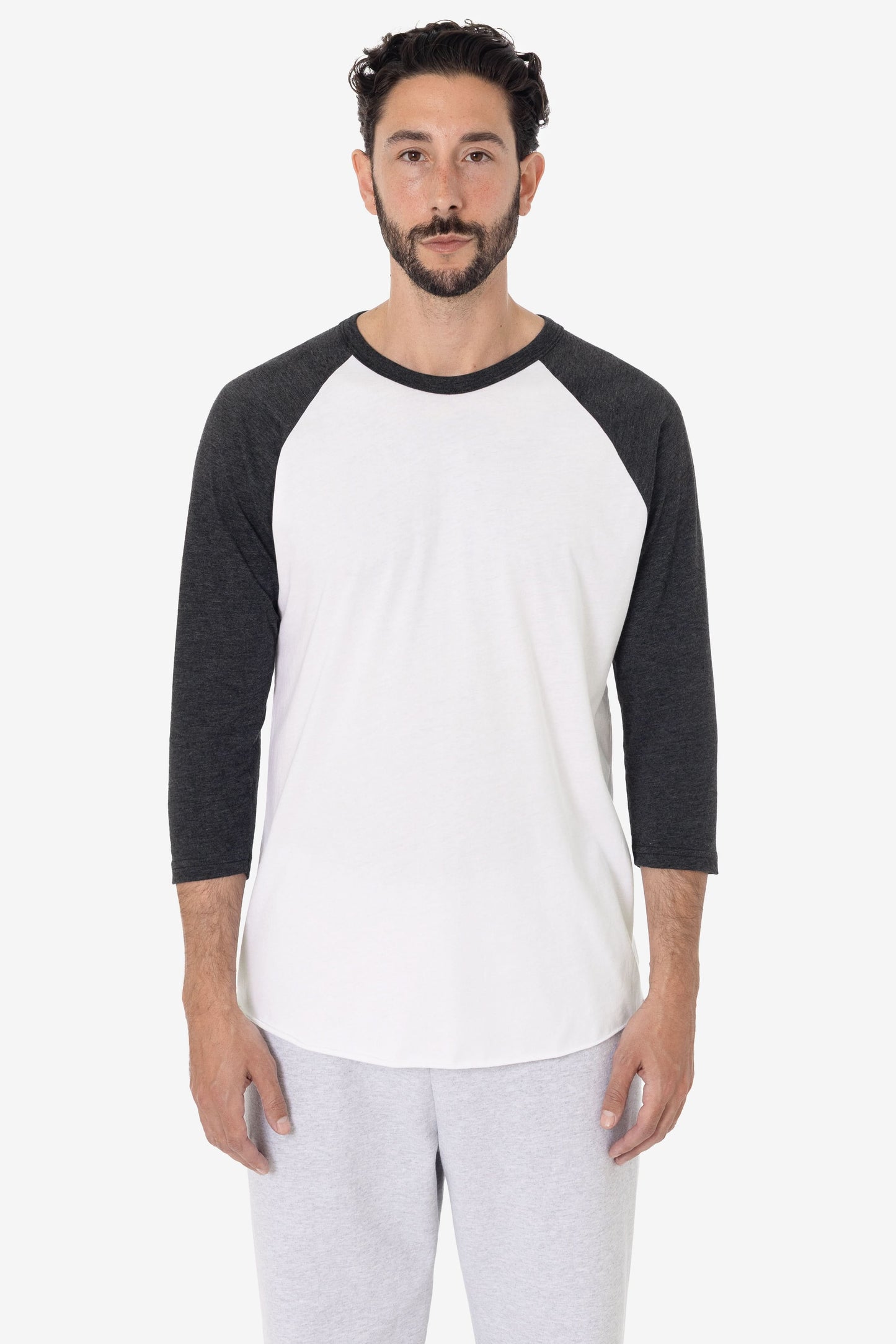 FF53 - 3/4 Sleeve Poly Cotton Raglan