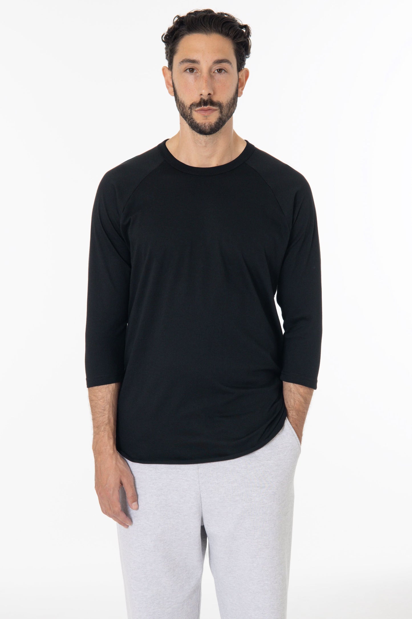 FF53 - 3/4 Sleeve Poly Cotton Raglan