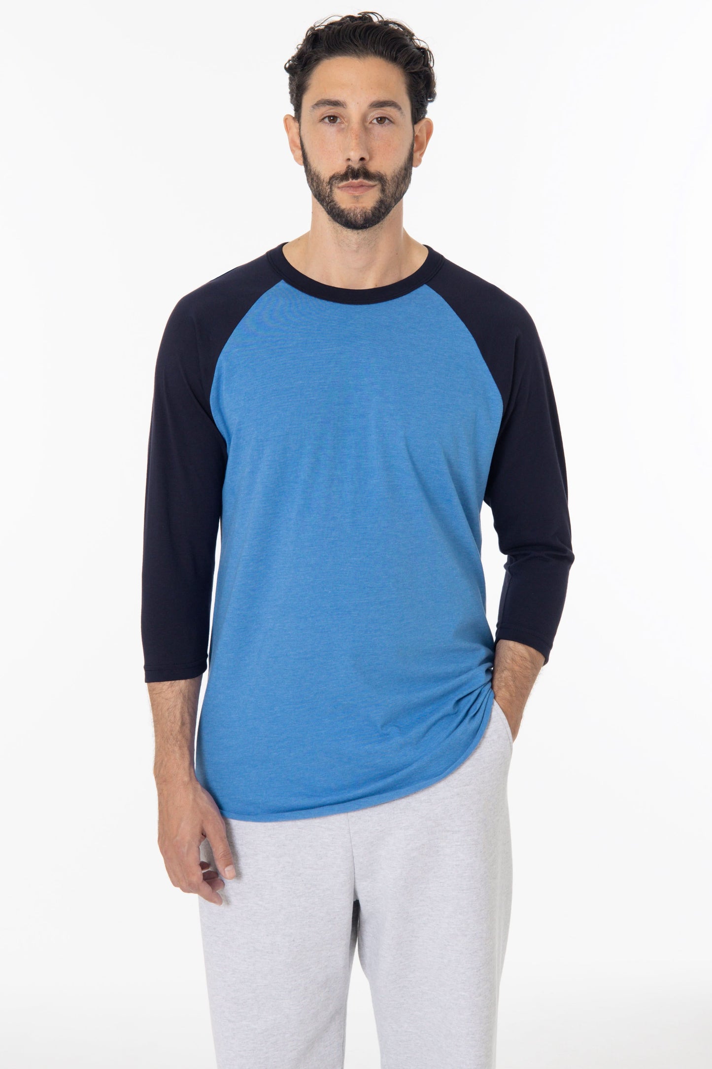 FF53 - 3/4 Sleeve Poly Cotton Raglan