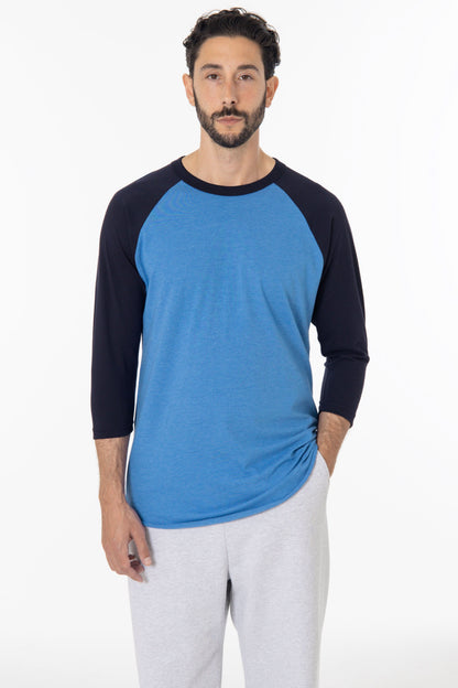 FF53 - 3/4 Sleeve Poly Cotton Raglan