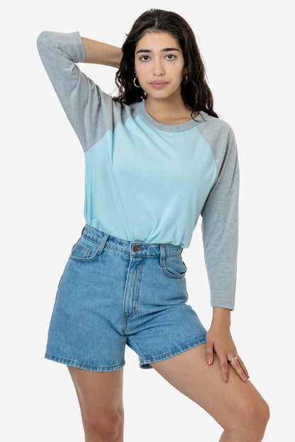 FF53 - 3/4 Sleeve Poly Cotton Raglan