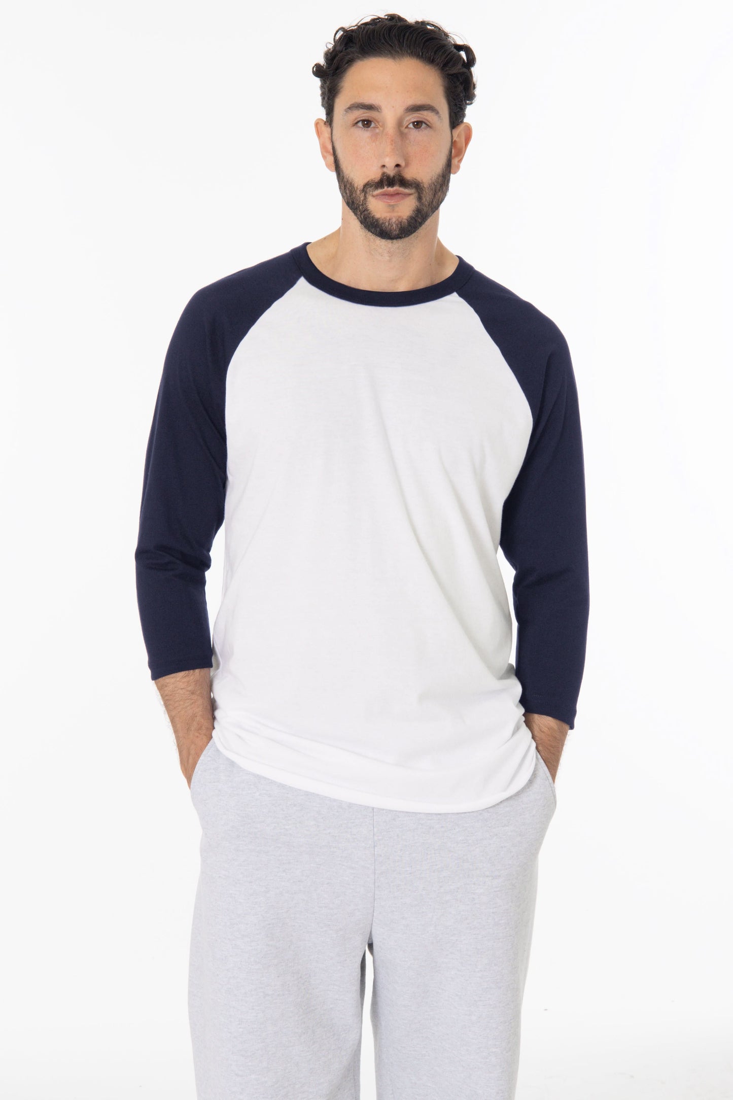 FF53 - 3/4 Sleeve Poly Cotton Raglan