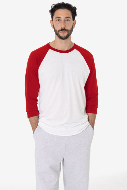 FF53 - 3/4 Sleeve Poly Cotton Raglan