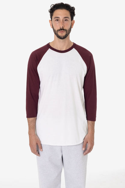 FF53 - 3/4 Sleeve Poly Cotton Raglan