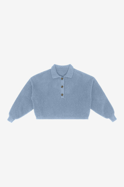 FM30GD - Fisherman Cropped Polo Pullover