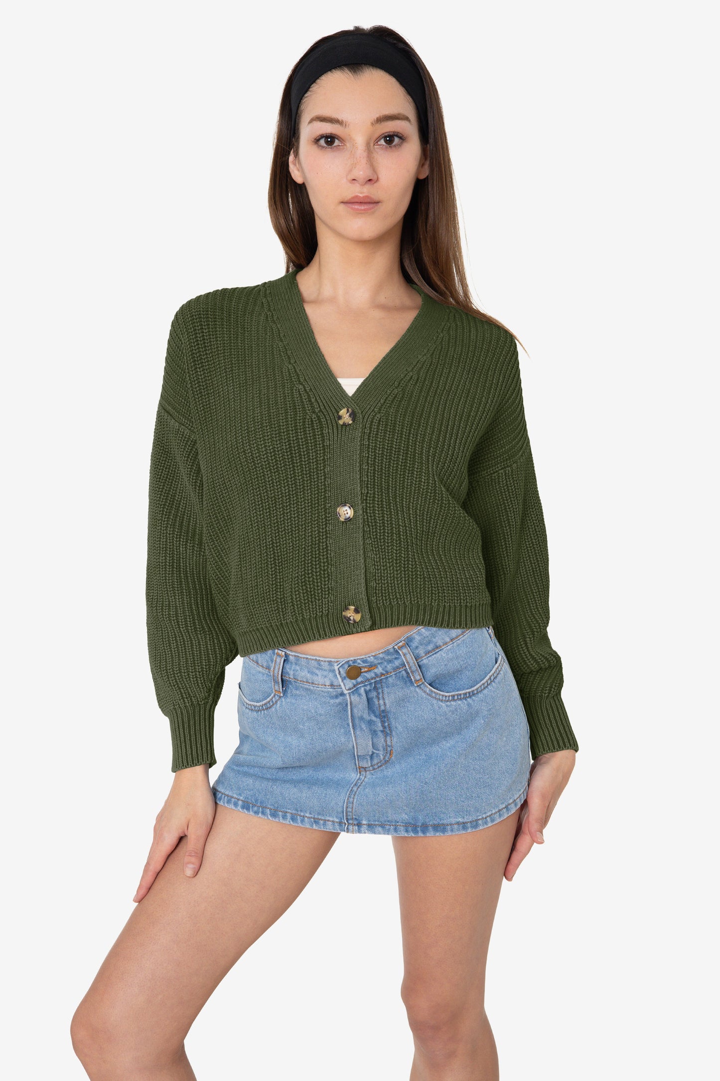 FM35GD - Fisherman Cropped Cardigan