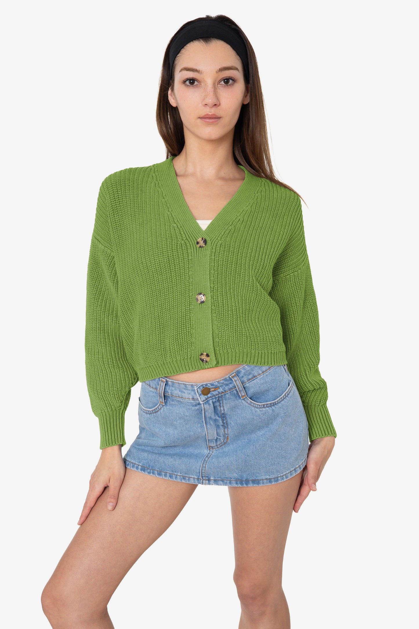 FM35GD - Fisherman Cropped Cardigan