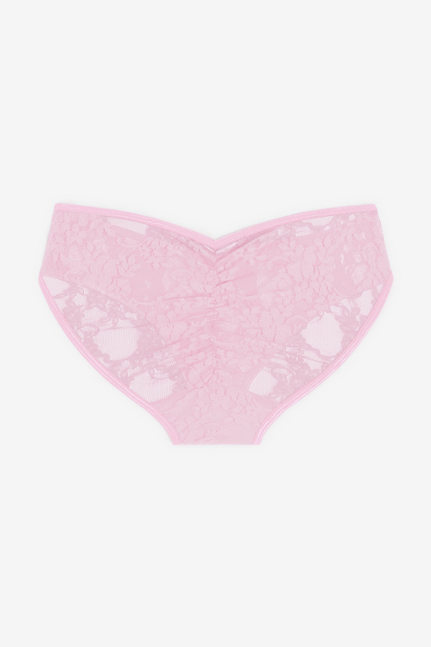 FNS08 - Floral Lace Ruched Back Bikini Panty