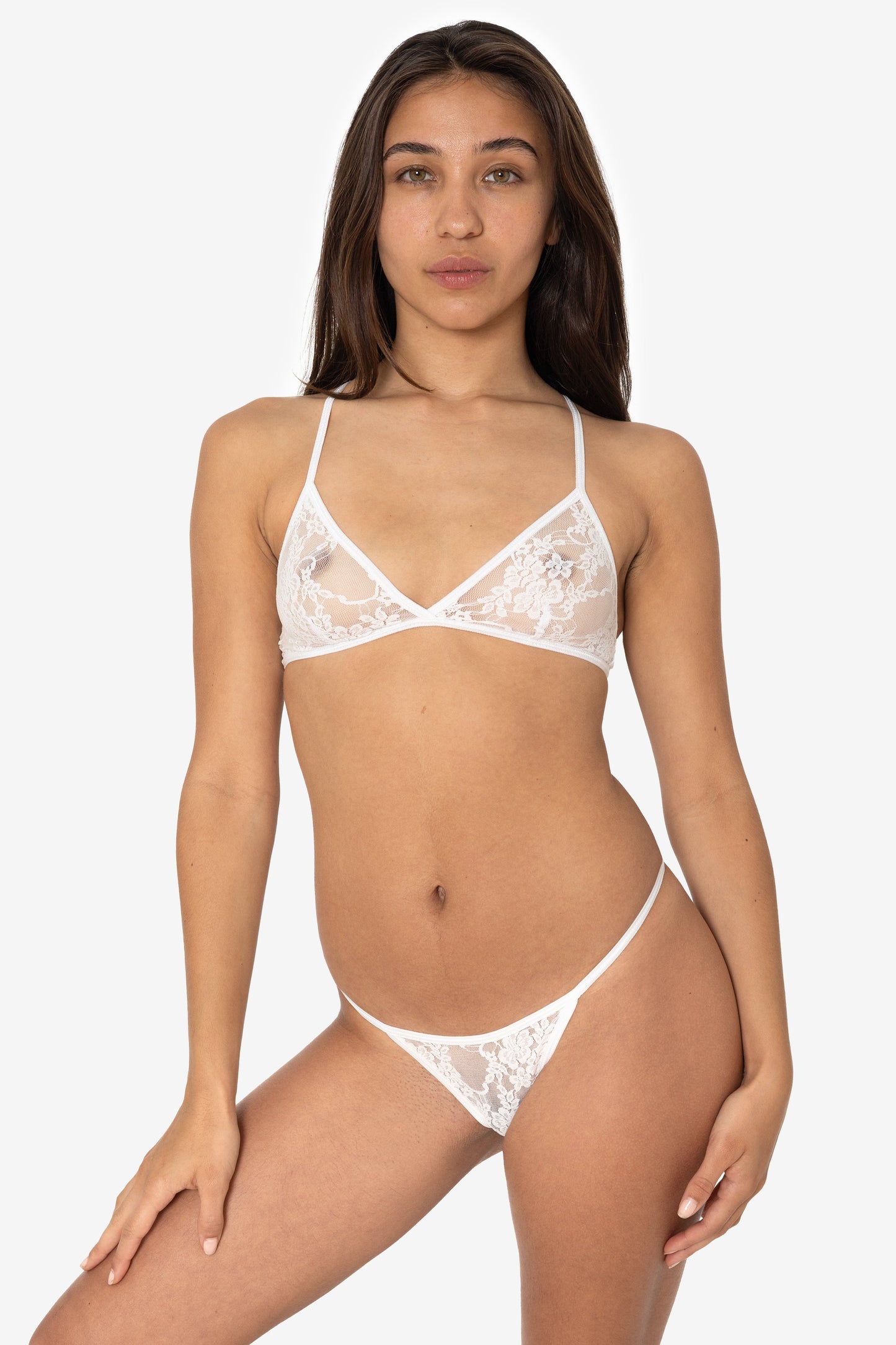 FNS18 - Floral Lace Brazilian Tanga Panty