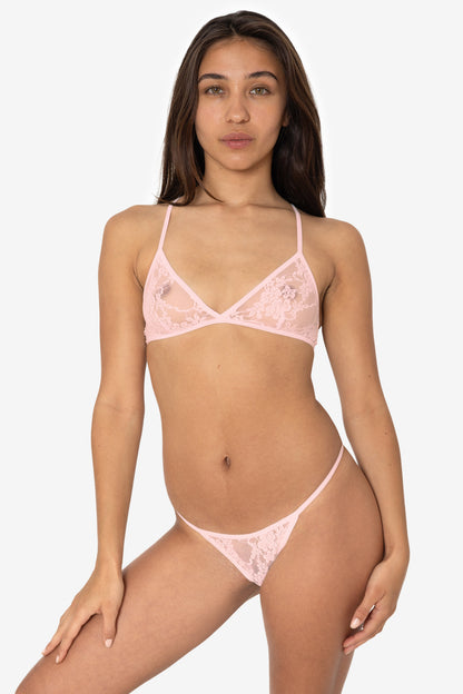 FNS18 - Floral Lace Brazilian Tanga Panty