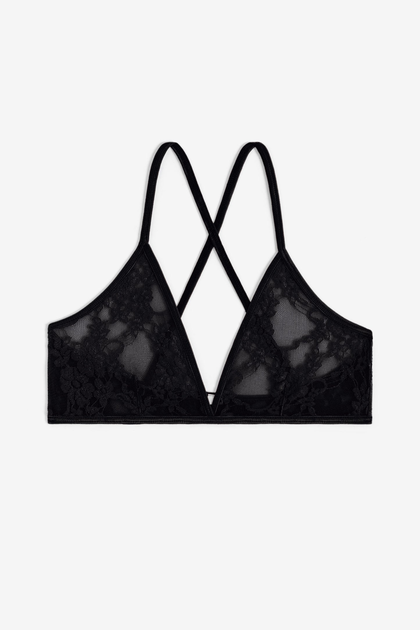 FNS92 - Floral Lace Crossback Bra