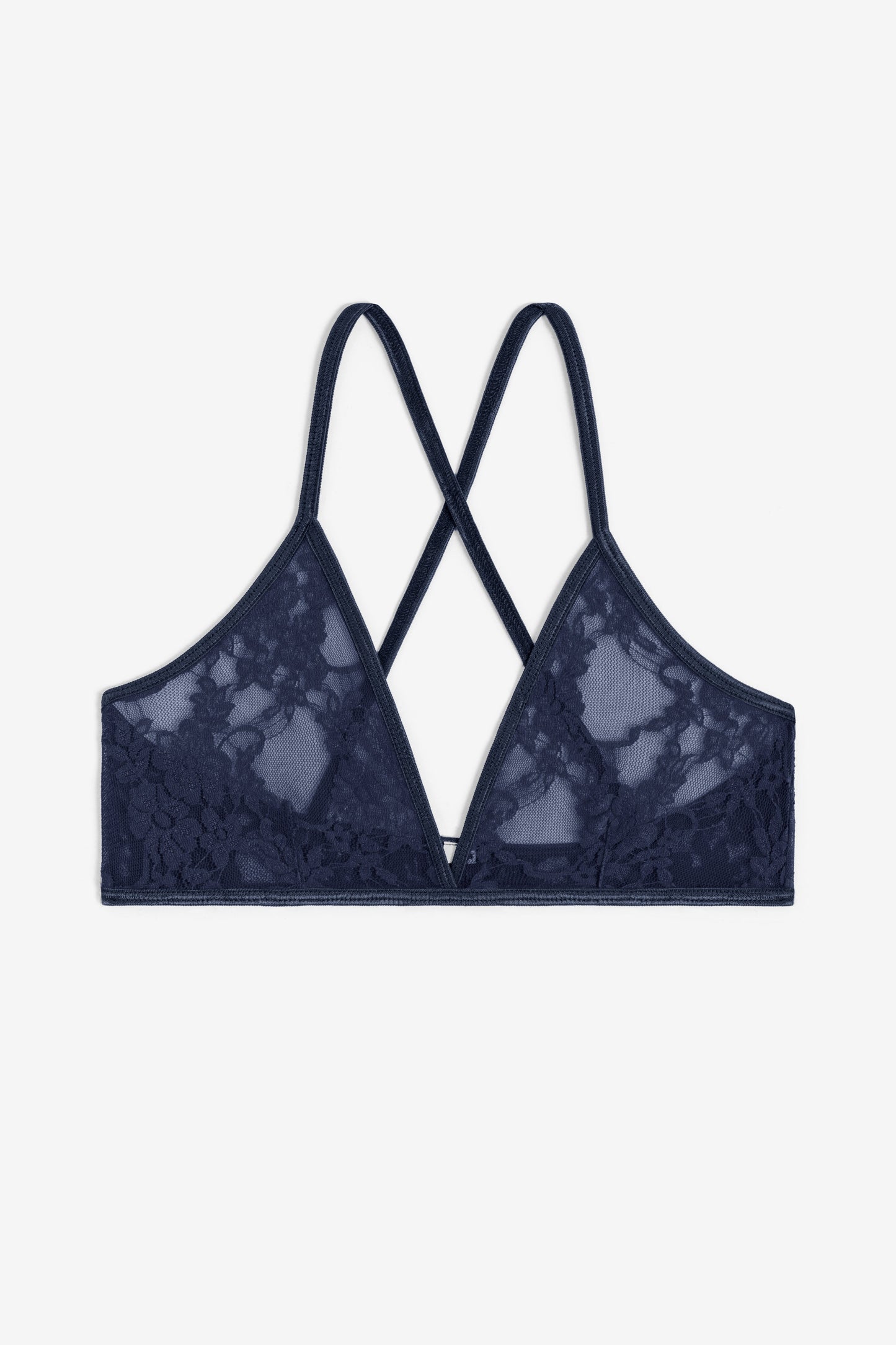 FNS92 - Floral Lace Crossback Bra