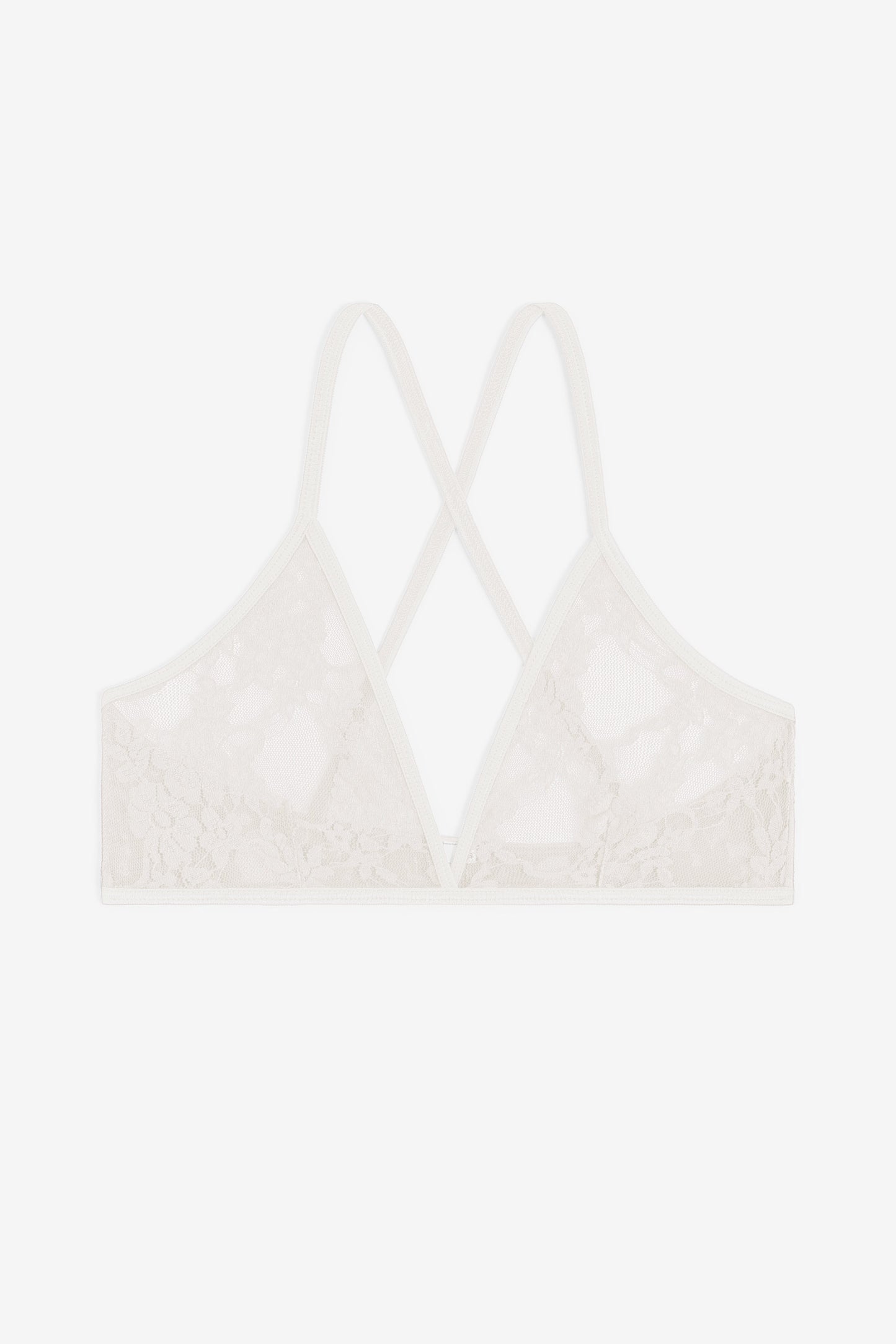 FNS92 - Floral Lace Crossback Bra