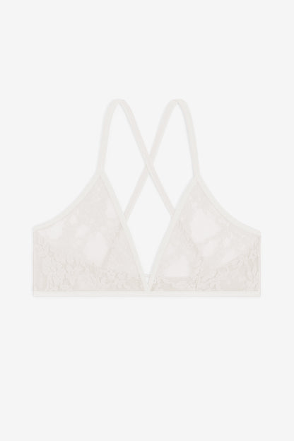 FNS92 - Floral Lace Crossback Bra