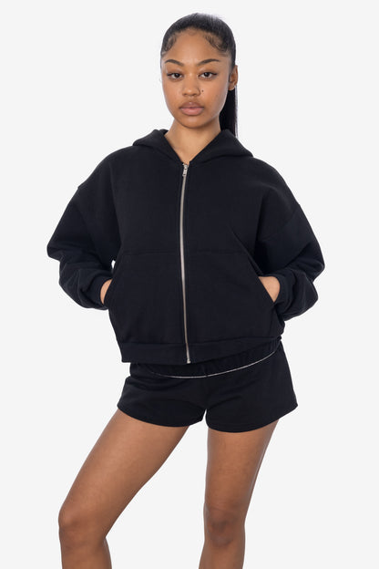 HF16 - Heavy Fleece Cropped Zip-Up Hoodie (Piece Dye)