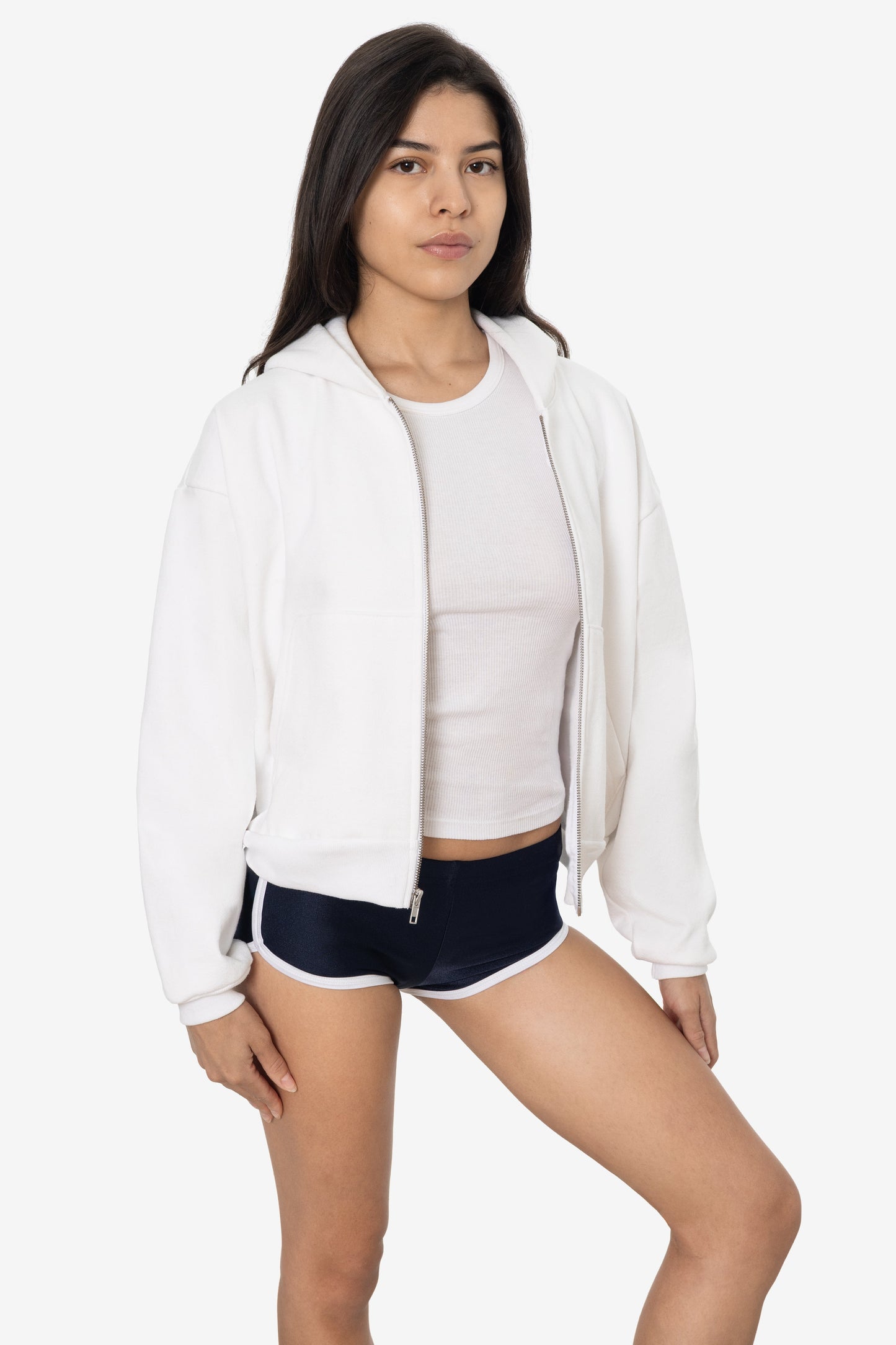 HF16 - Heavy Fleece Cropped Zip-Up Hoodie (Piece Dye)