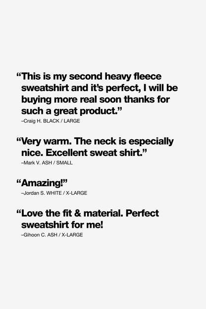 HF07 - Heavy Fleece Crewneck Sweatshirt (Piece Dye)