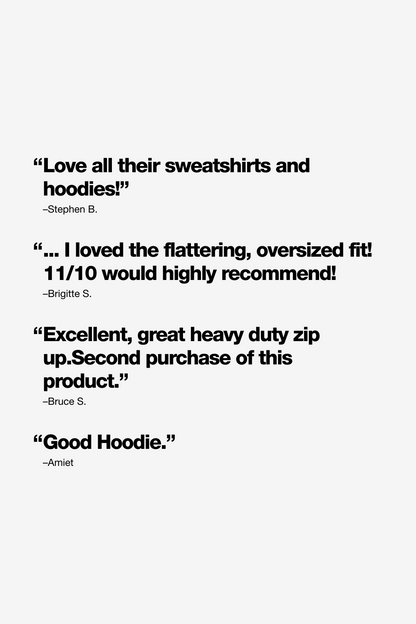 HF10 - Heavy Fleece Zip-Up Hoodie (Piece Dye)