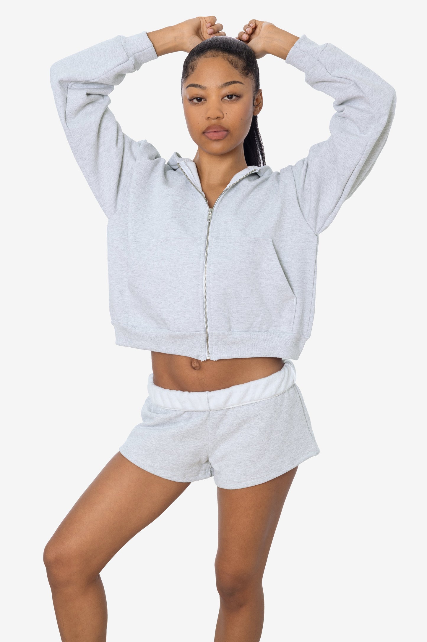 HF16 - Heavy Fleece Cropped Zip-Up Hoodie (Garment Dye)