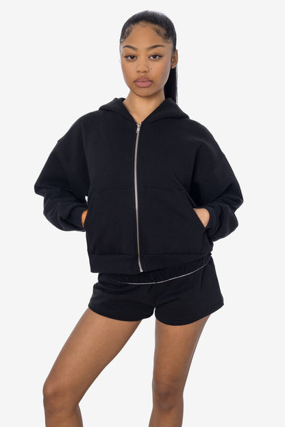 HF16 - Heavy Fleece Cropped Zip-Up Hoodie (Garment Dye)