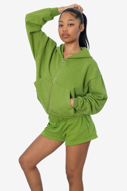 HF16 - Heavy Fleece Cropped Zip-Up Hoodie (Garment Dye)