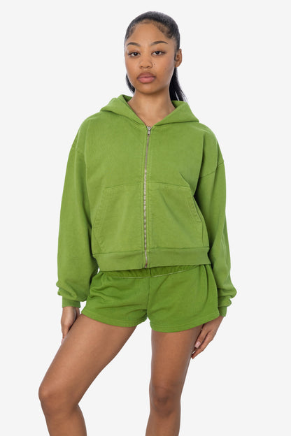 HF16 - Heavy Fleece Cropped Zip-Up Hoodie (Garment Dye)