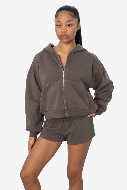 HF16 - Heavy Fleece Cropped Zip-Up Hoodie (Garment Dye)