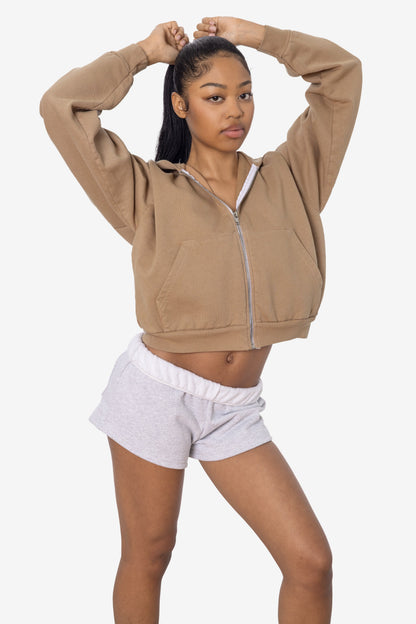 HF16 - Heavy Fleece Cropped Zip-Up Hoodie (Garment Dye)