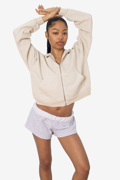 HF16 - Heavy Fleece Cropped Zip-Up Hoodie (Garment Dye)