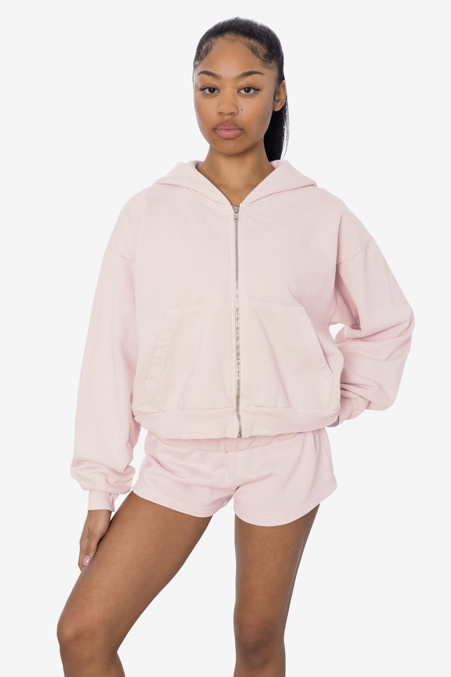 HF16 - Heavy Fleece Cropped Zip-Up Hoodie (Garment Dye)