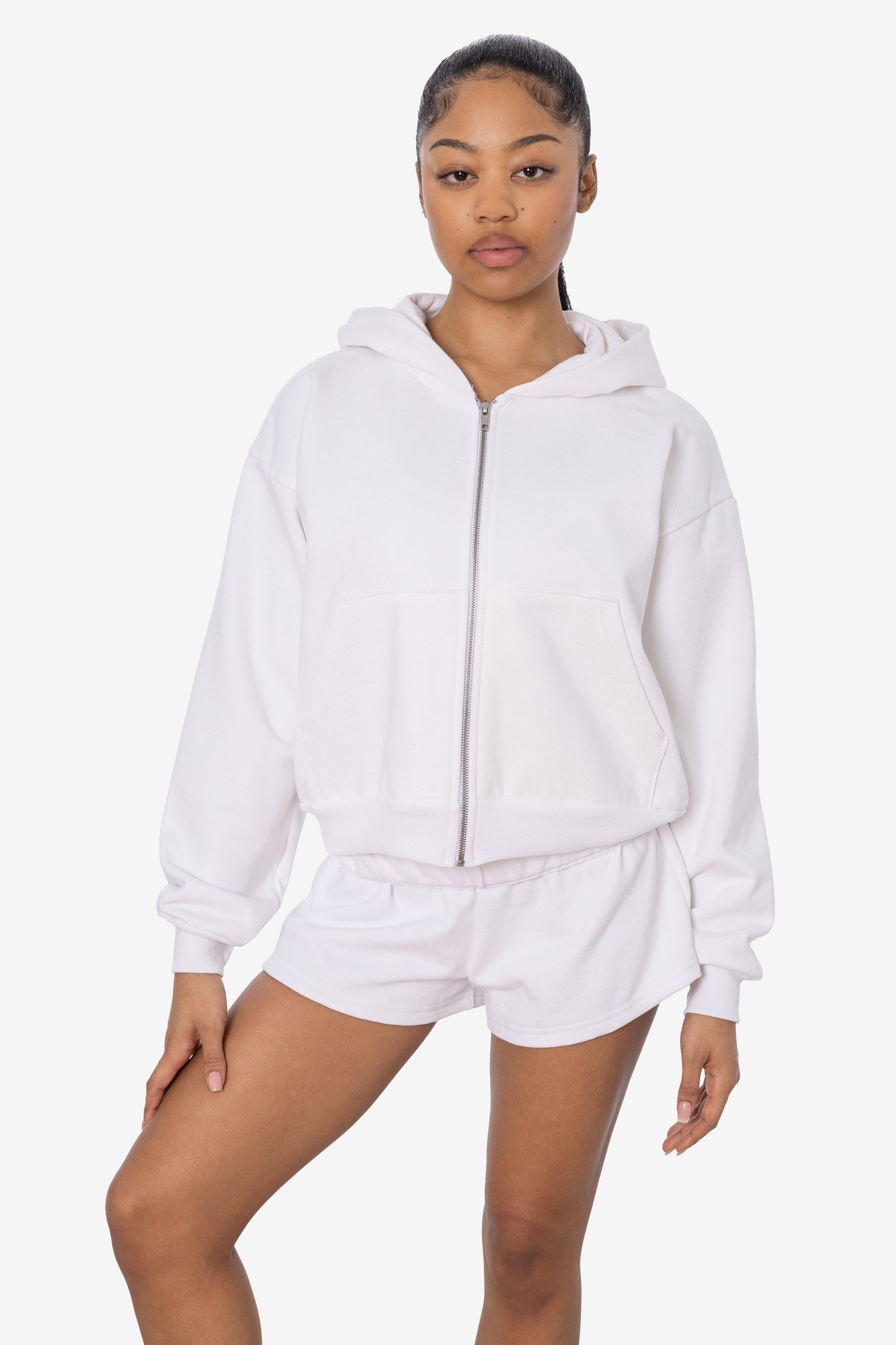 HF16 - Heavy Fleece Cropped Zip-Up Hoodie (Garment Dye)