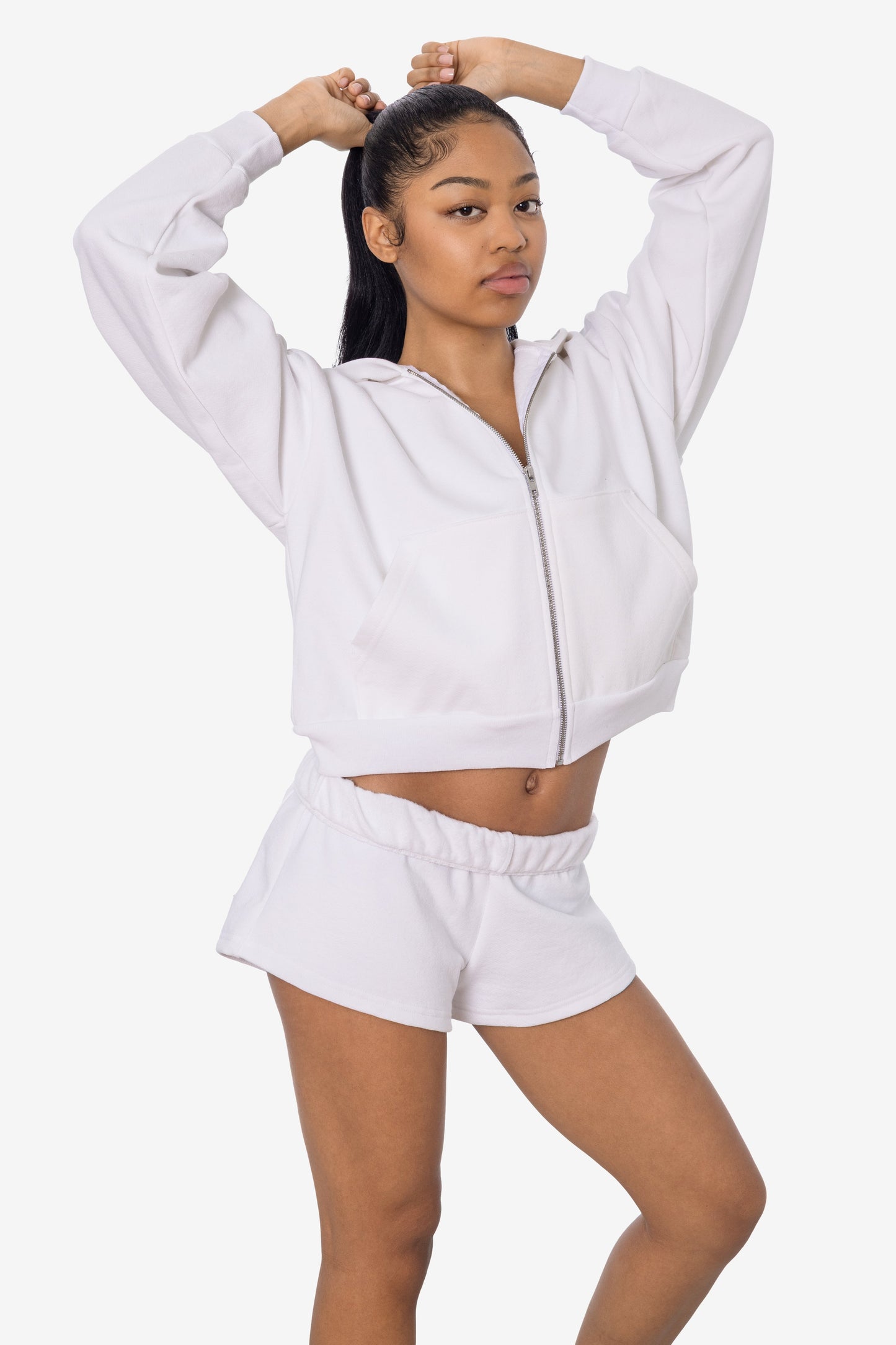 HF16 - Heavy Fleece Cropped Zip-Up Hoodie (Garment Dye)