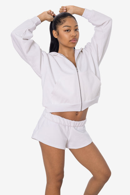 HF16 - Heavy Fleece Cropped Zip-Up Hoodie (Garment Dye)