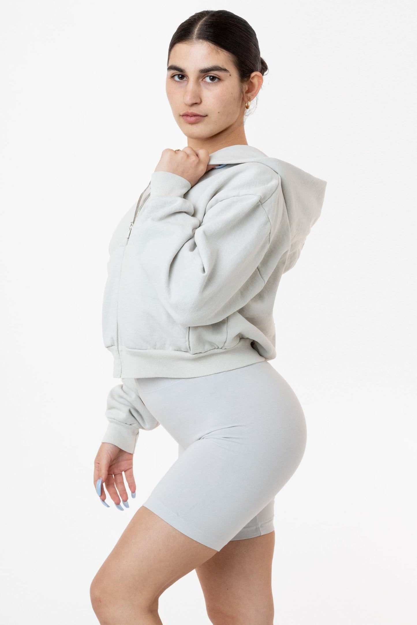 HF16 - Heavy Fleece Cropped Zip-Up Hoodie (Garment Dye)