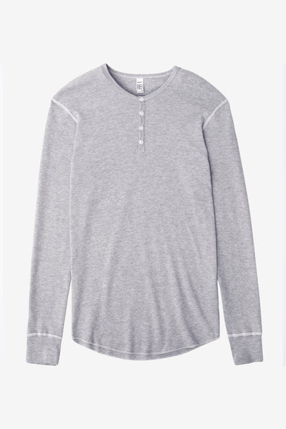 T457 - Poly-Cotton Thermal Long Sleeve Henley