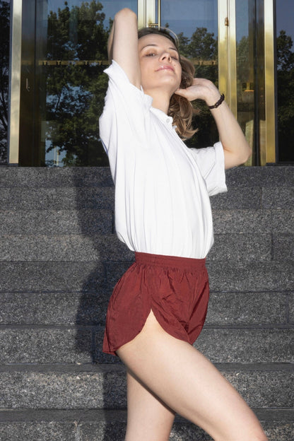 RNF304C - Crinkle Nylon Taffeta Short