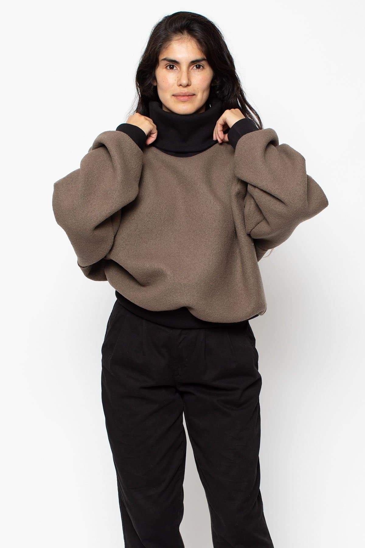 RWHR313 - Turtleneck Sweater with Heavy Cotton Rib