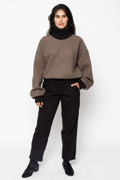 RWHR313 - Turtleneck Sweater with Heavy Cotton Rib