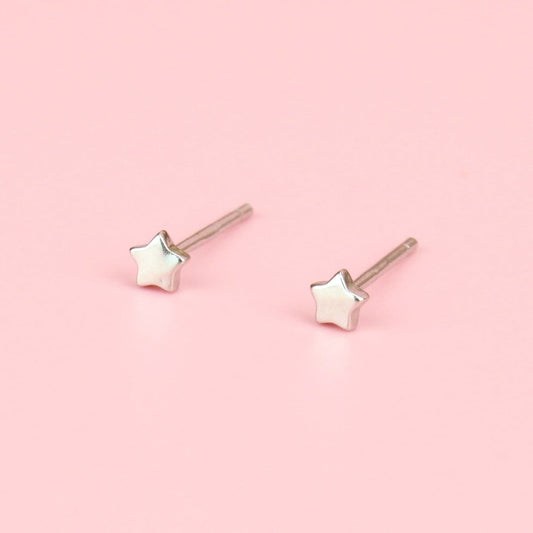 Sterling Silver Star Studs