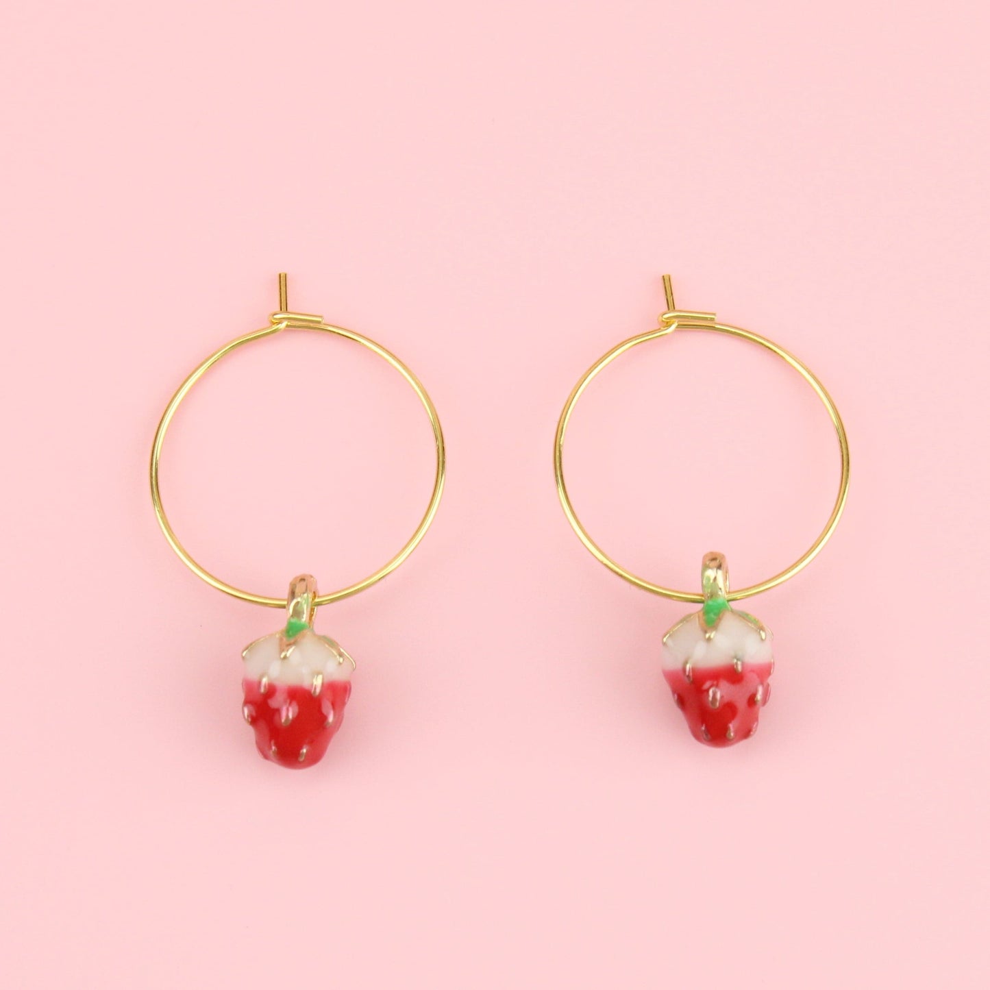 Strawberry Shortcake Hoop Earrings