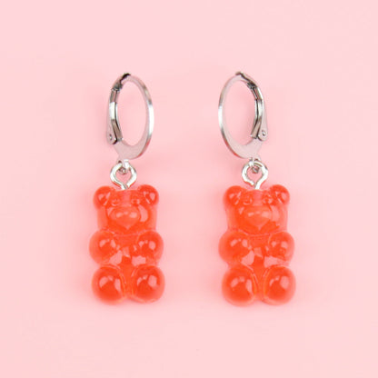 Strawberry Gummy Bear Earrings