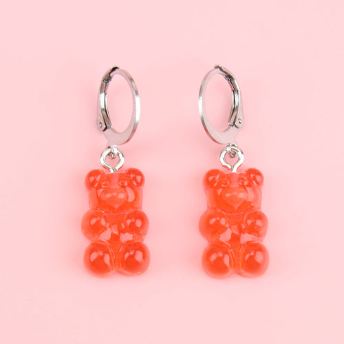 Strawberry Gummy Bear Earrings