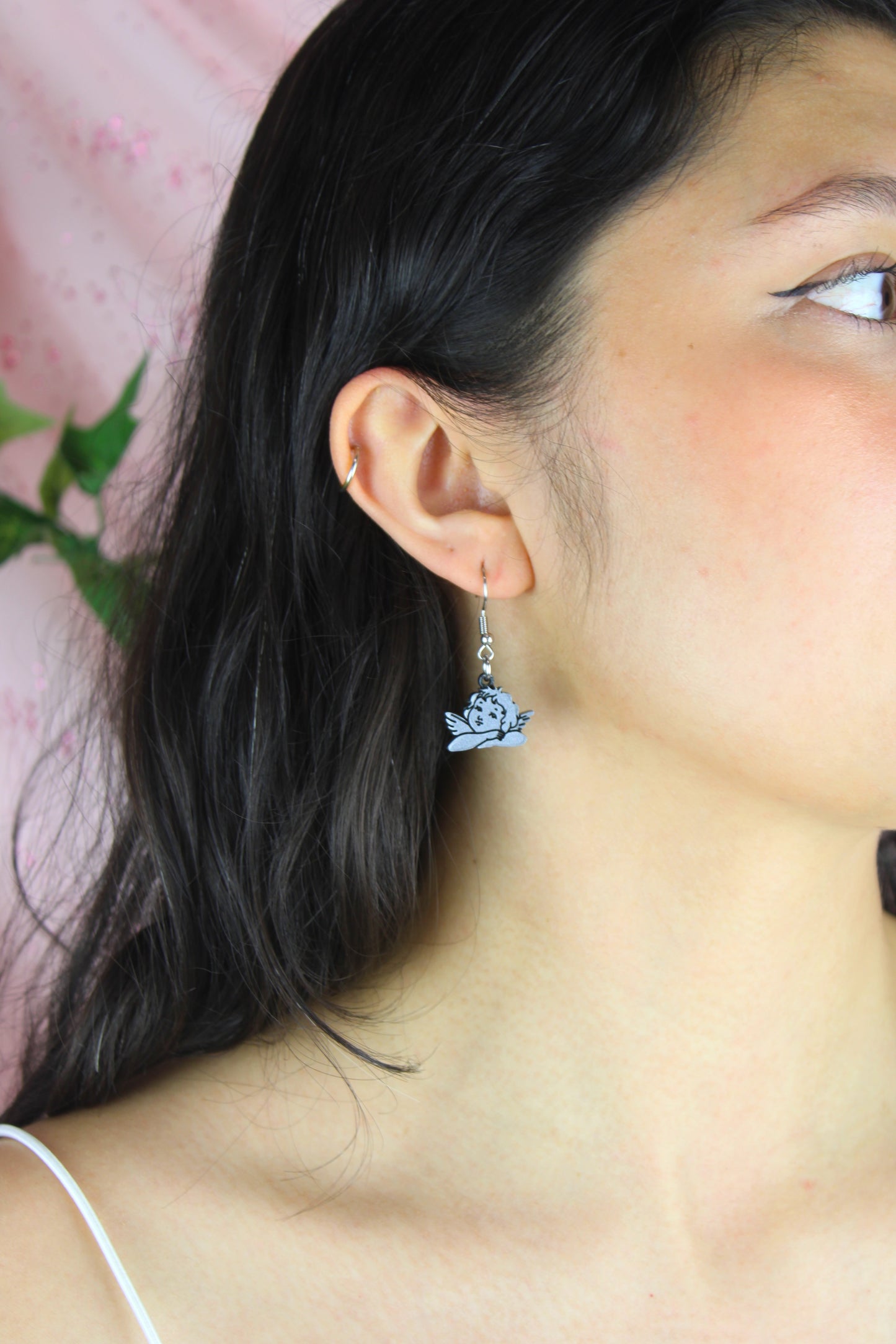 Stupid Cupid Earrings - Silver