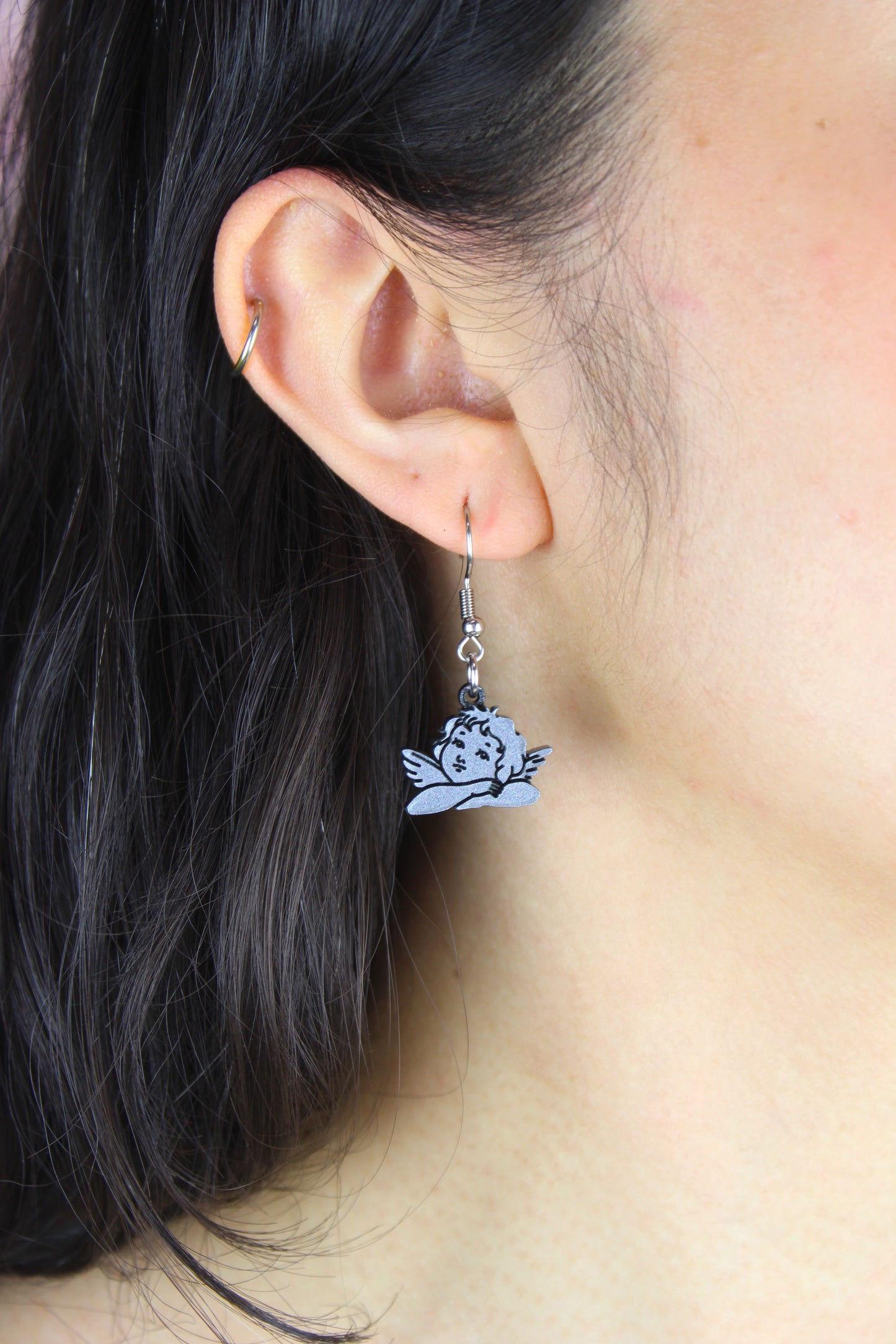 Stupid Cupid Earrings - Silver