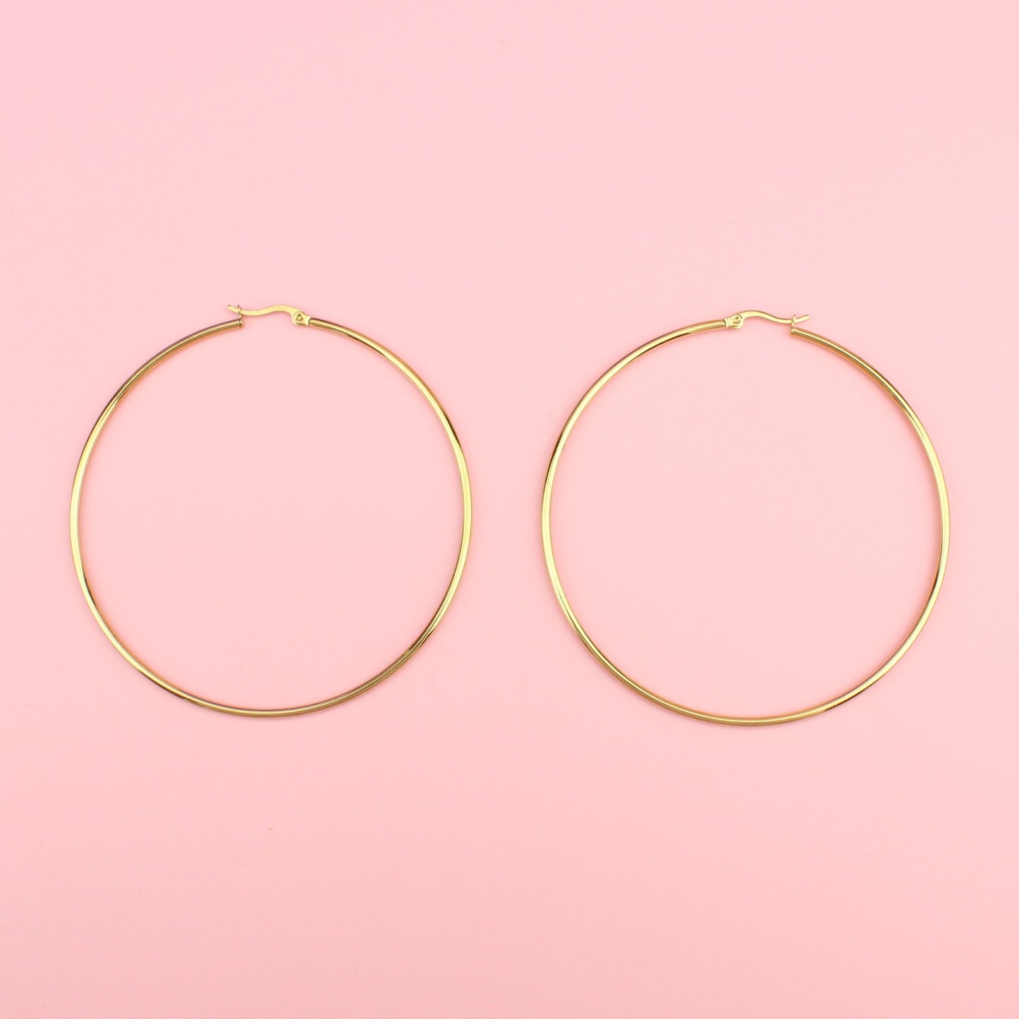 The Bigger The Hoop Earrings (85mm, Gold Plated)