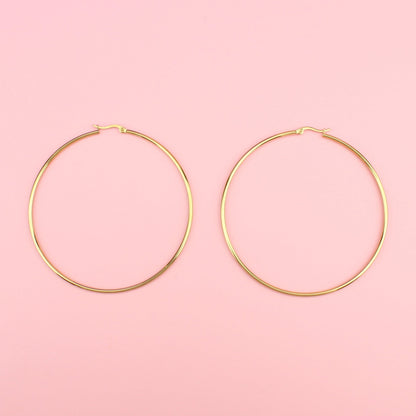 The Bigger The Hoop Earrings (85mm, Gold Plated)