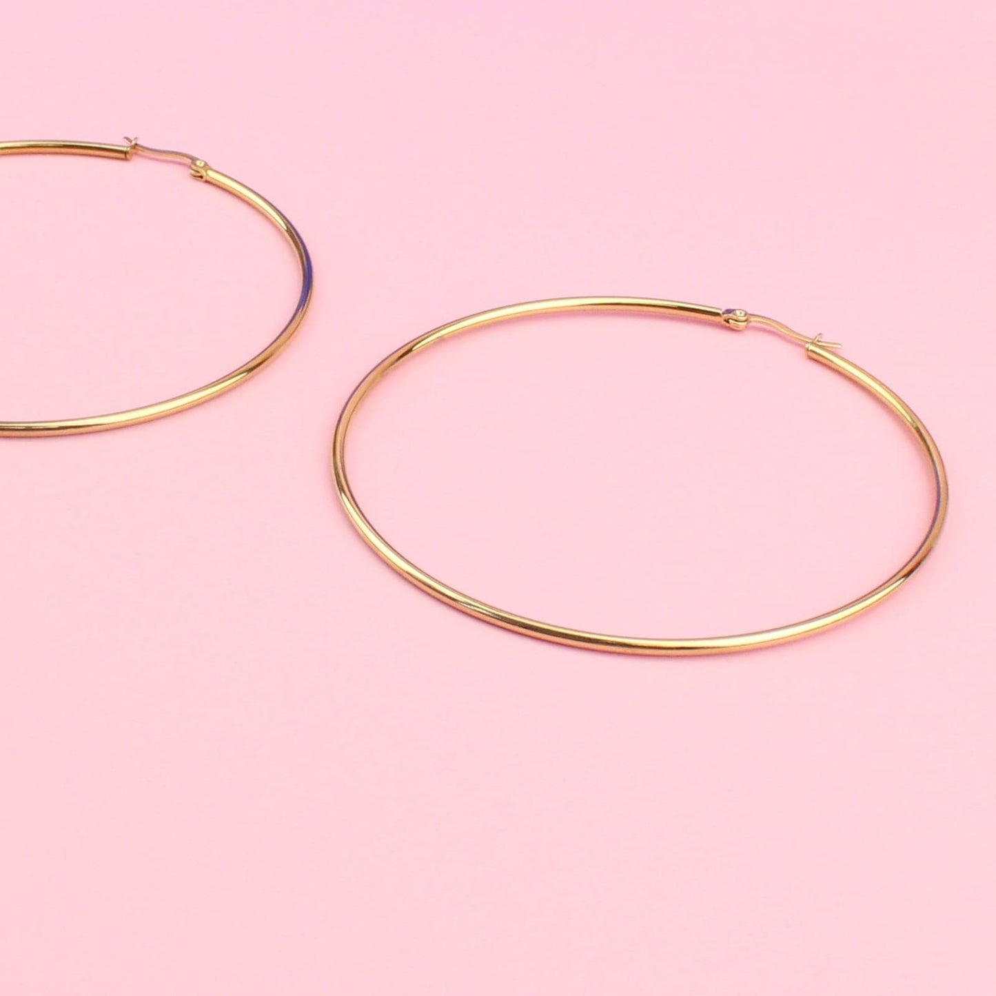 The Bigger The Hoop Earrings (85mm, Gold Plated)