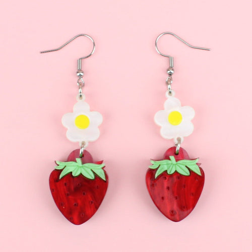 Strawberries On A Summer Evening' Earrings