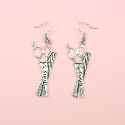 Stylist Scissor & Comb Earrings